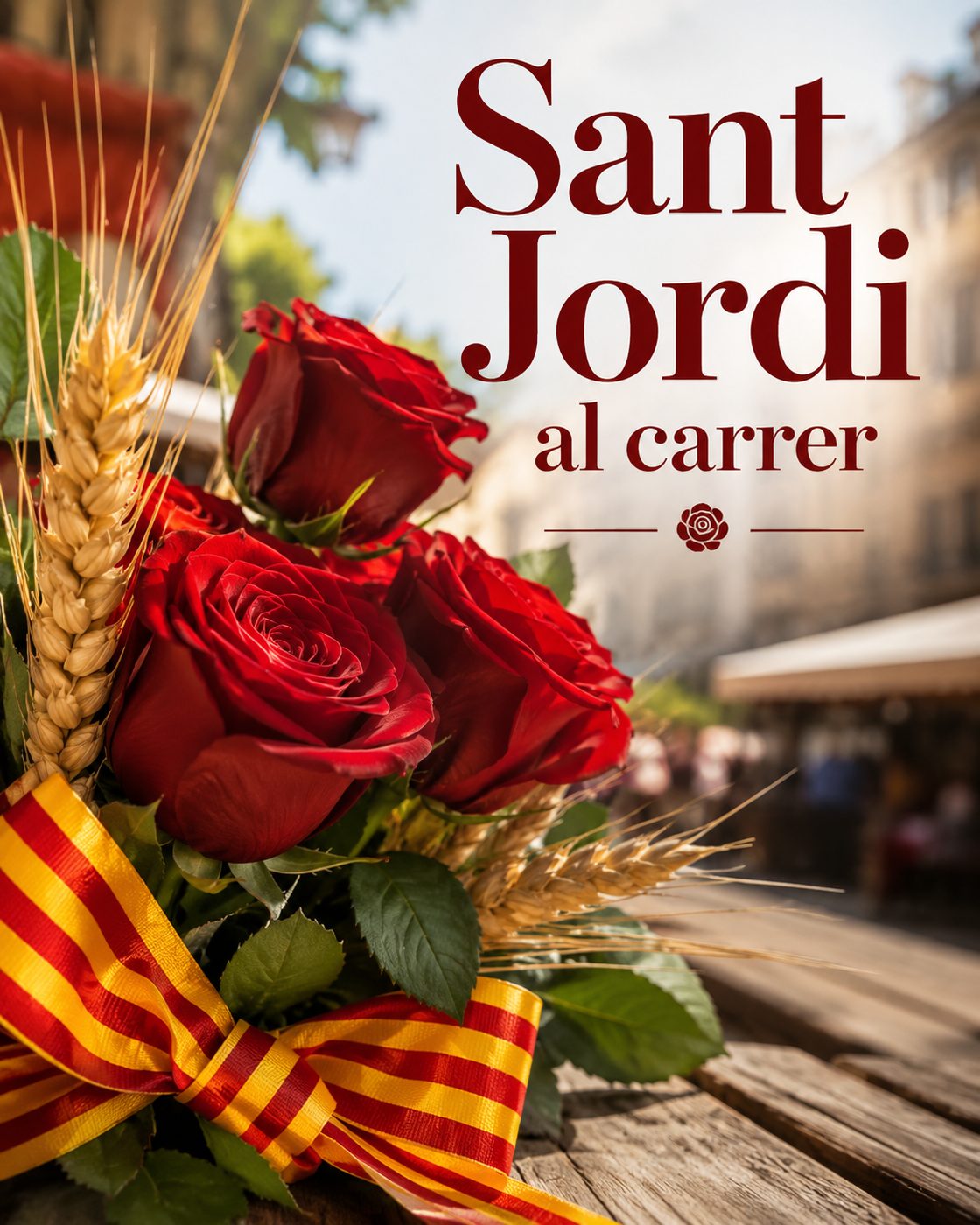 Roses i espigues amb la senyera